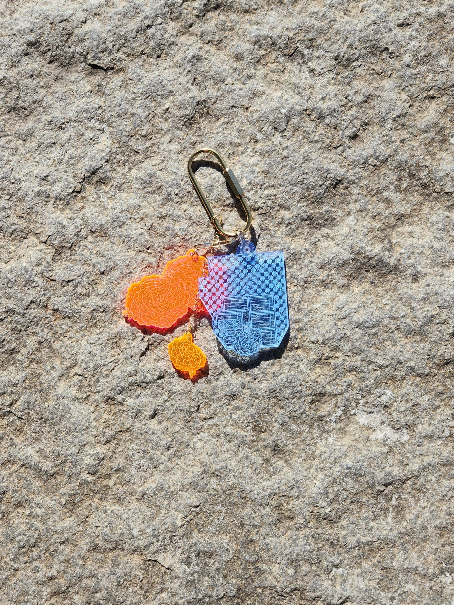 Key Ring, Bag Charm Magic Book_Peonies