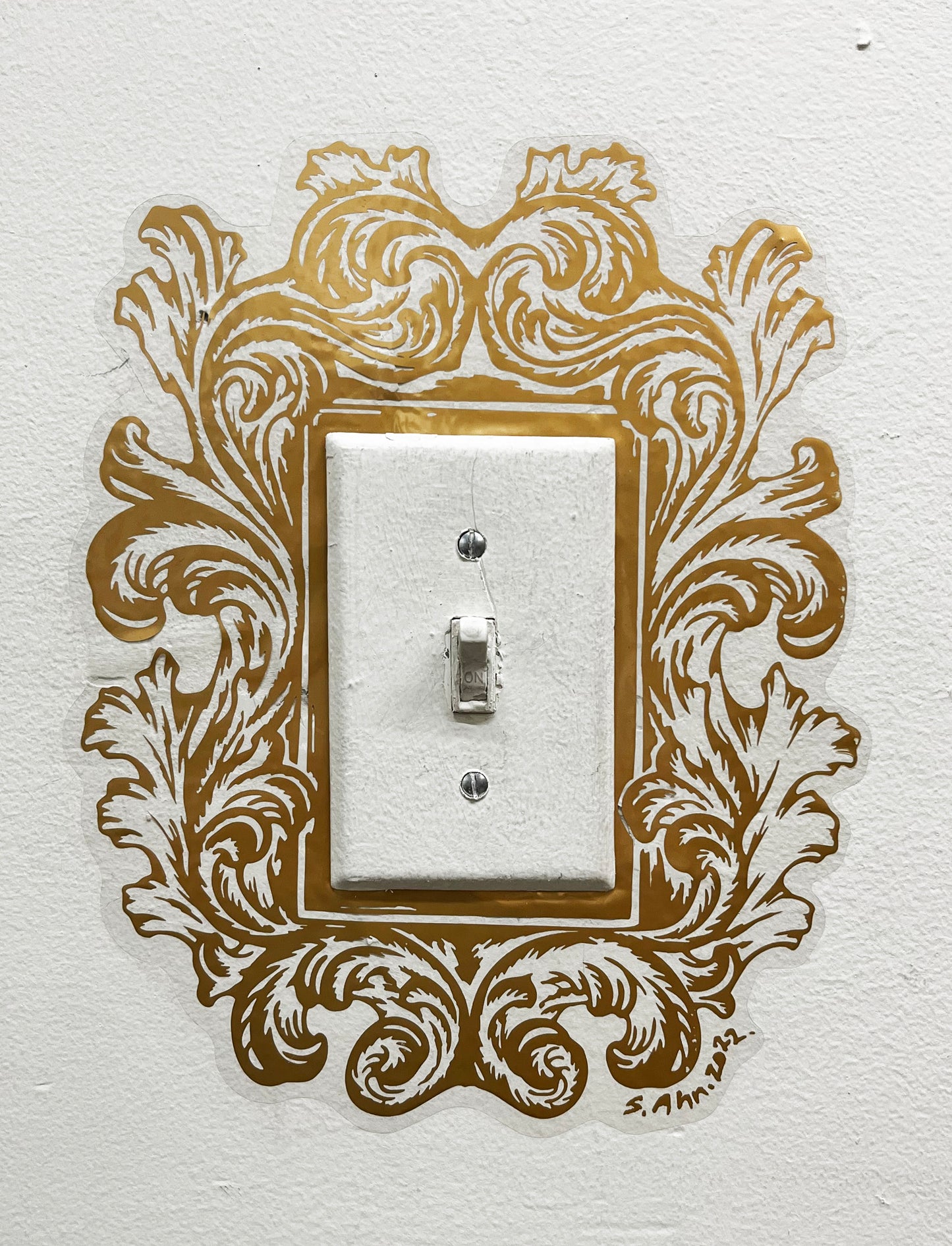 Wall deco decal 1_ Electric switch sticker Object d’art