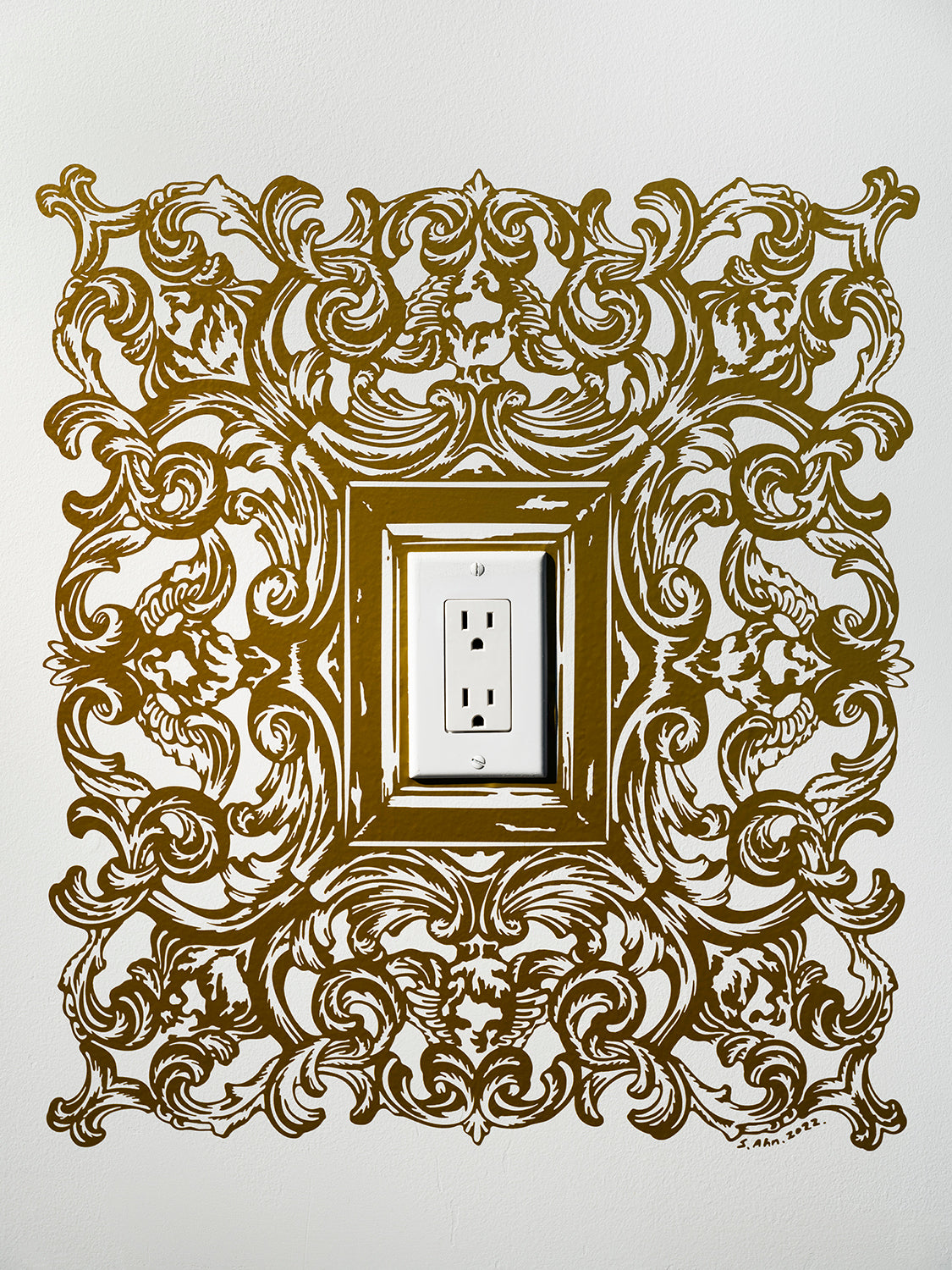 Wall deco decal 1_ Electric switch sticker Object d’art